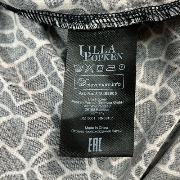 Ulla Popken black and white v-neck stretch tunic with pockets 3/4 sleeves 36/38 - Picture 8 of 13